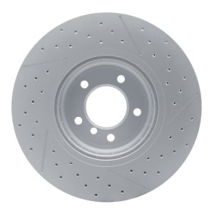 BMW 135IS Brake Rotor (1) - Front - R1 Concepts - Drilled & Slotted Carbon Alloy GeoMET - 2013